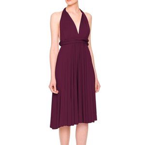Twobirds convertible short bridesmaid dress purple